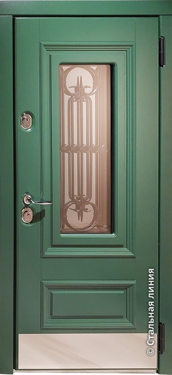 Входная дверь Сорренто О OakPanel «Зелёный турмалин»