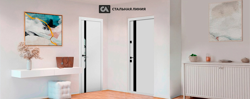 Скидка 10% на заказ входных и межкомнатных дверей «Стальная линия» в едином стиле 