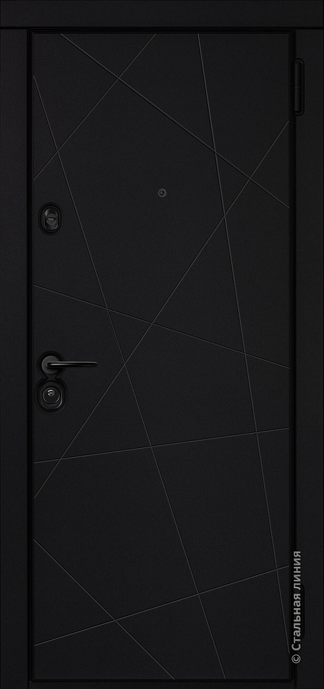 Входная дверь Клео 3 Soft Touch «Чёрный кашемир»