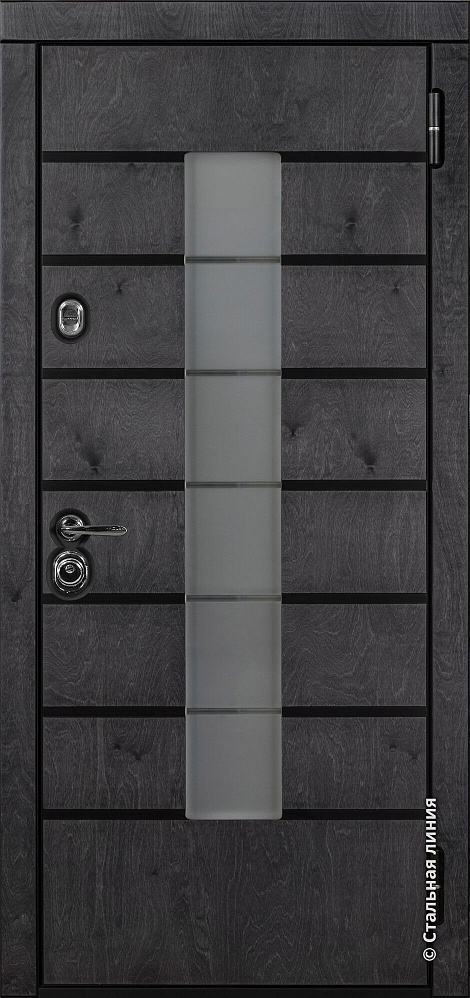Входная дверь Аликанте 1 Бьорк-панель «Терра» с чёрной патиной