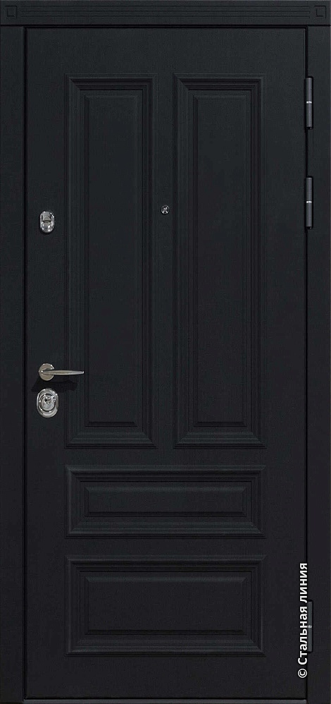 Входная дверь Сольер Экошпон Premium «Распил графит»