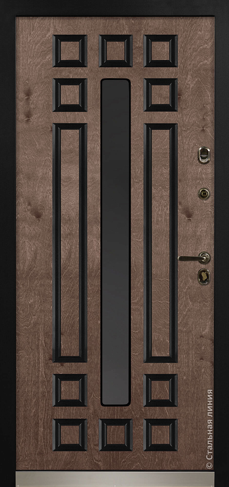 Входная дверь Дастан Бьорк-панель «Калабрия» с чёрной патиной