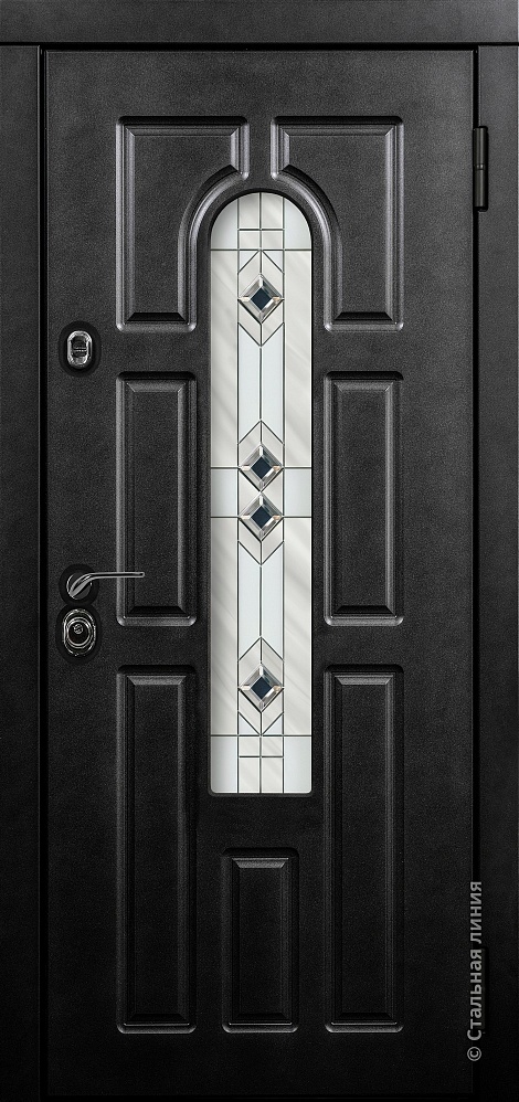Входная дверь Мадлен SteelLak Protect «Чёрно-серый»