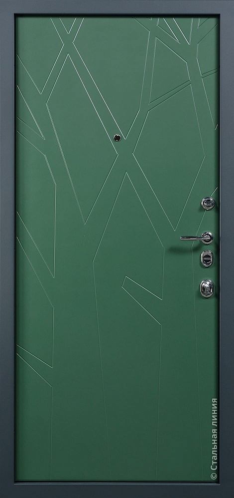 Входная дверь Тренто SteelLak «Зелёный турмалин»