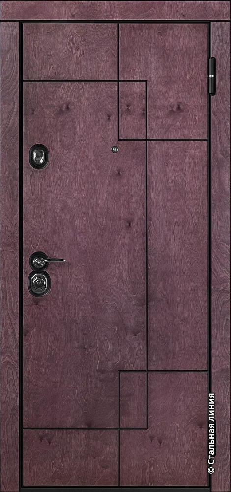 Входная дверь Луго Бьорк-панель «Аметист» с чёрной патиной