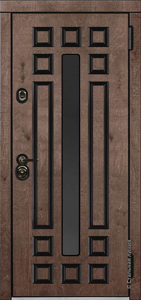 Входная дверь Дастан Бьорк-панель «Калабрия» с чёрной патиной