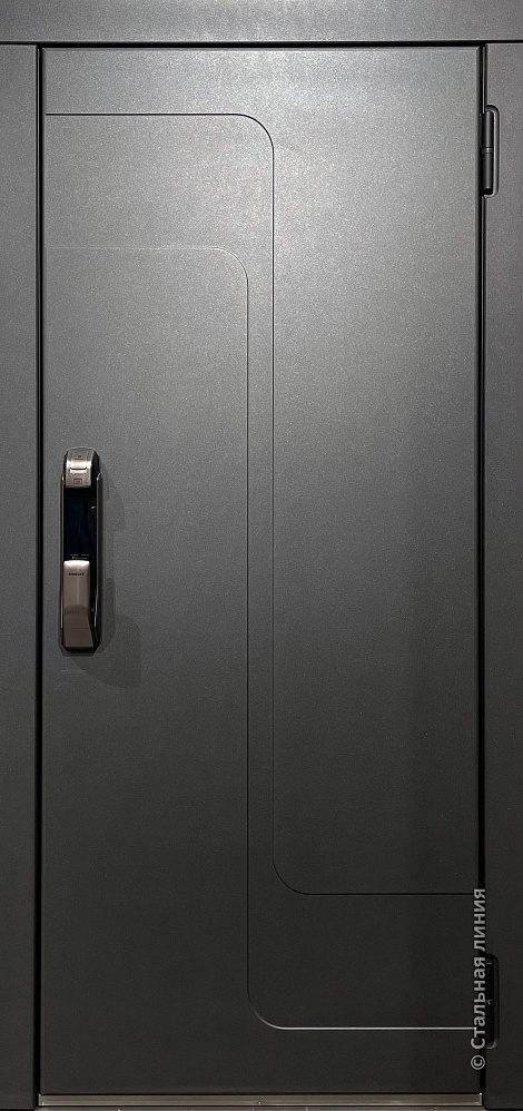 Входная дверь Норфолк SteelLak «Чёрно-серый» с металликом