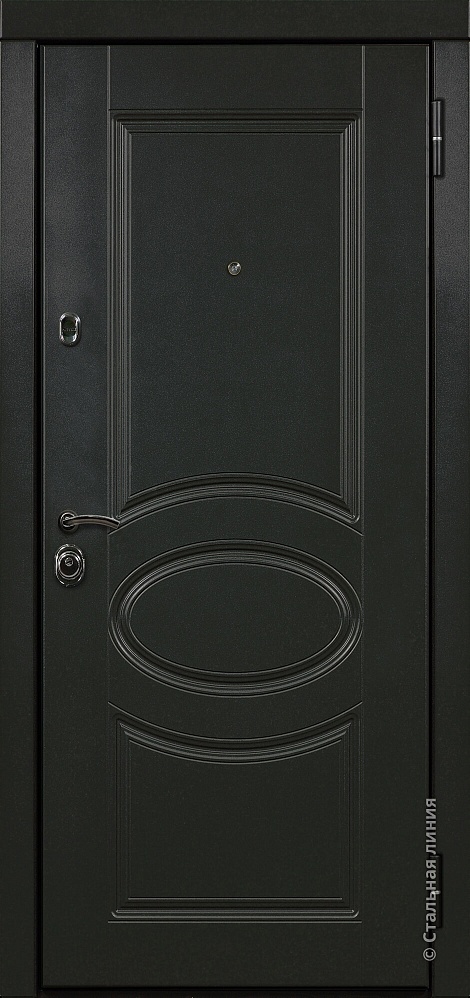 Входная дверь Дублин SteelLak «Чёрно-серый»