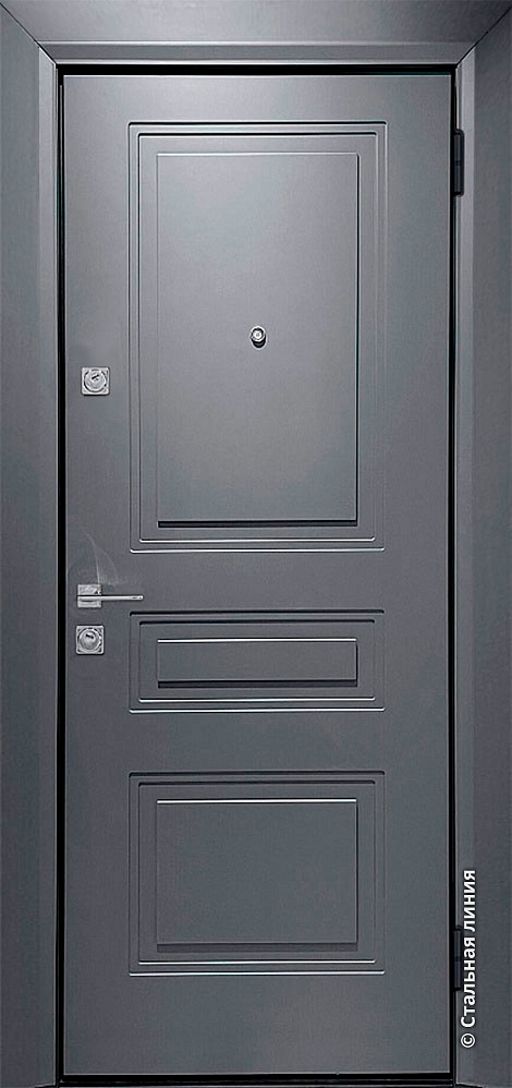 Входная дверь Эллати Д SteelLak «Серый графит»