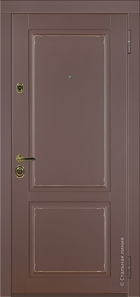 Входная дверь Амели SteelLak «Коричневый» с золотой патиной