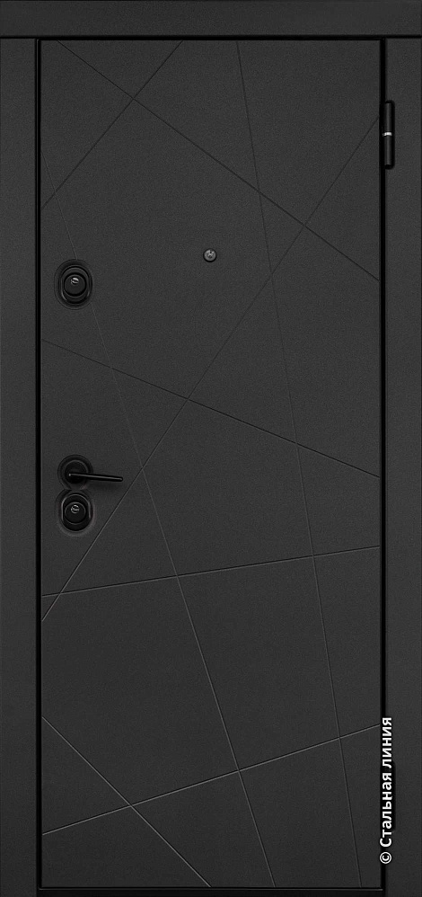 Входная дверь Клео 1 Soft Touch «Чёрный кашемир»