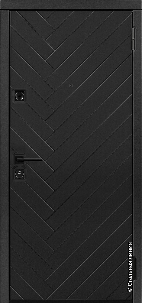Входная дверь Амаретти Z SteelLak «Чёрно-серый»