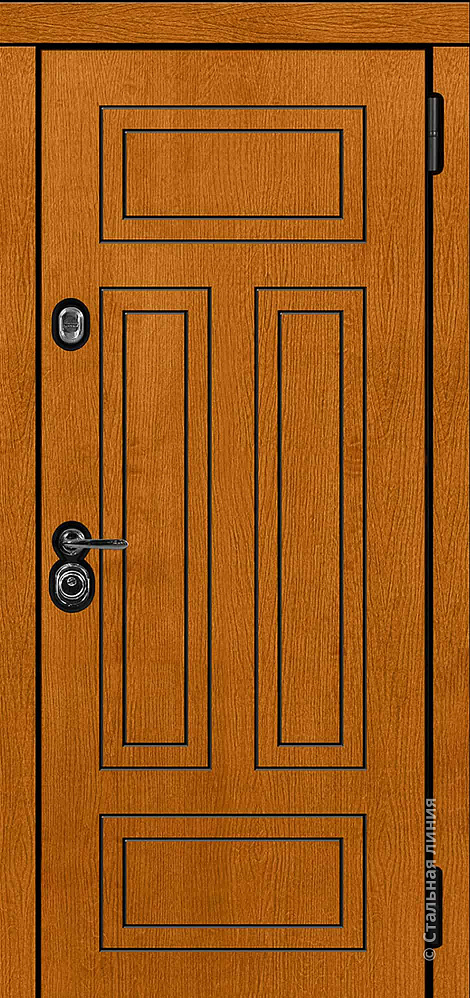 Входная дверь Реймс Бьорк-панель «Янтарь» с чёрной патиной