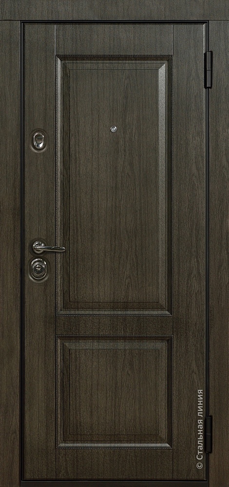 Входная дверь Марсель SteelTex «Дуб седой» с чёрной патиной