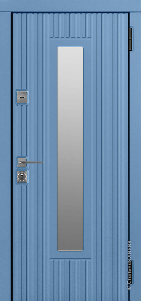 Входная дверь Аоста SteelLak «Небесно-голубой» NCS S 3030-R90B