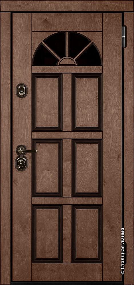 Входная дверь Кармен 1 Бьорк-панель «Калабрия» с чёрной патиной