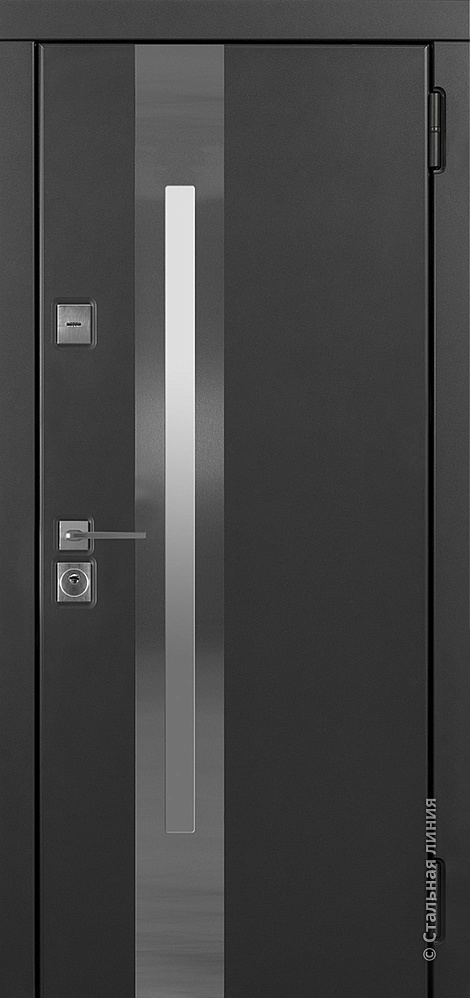 Входная дверь Фьорд М SteelLak «Серый графит» RAL 7043