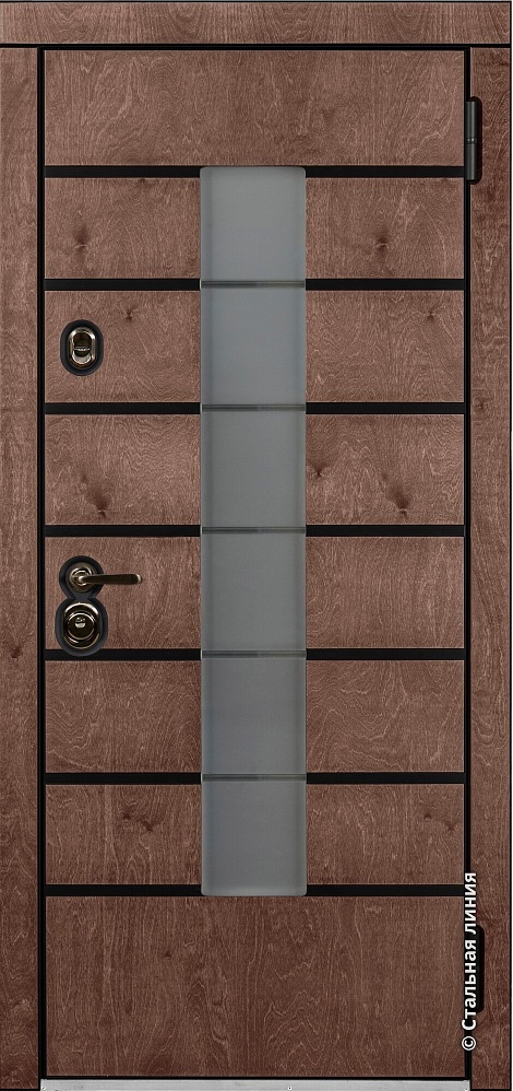 Входная дверь Аликанте 2 Бьорк-панель «Калабрия» с чёрной патиной