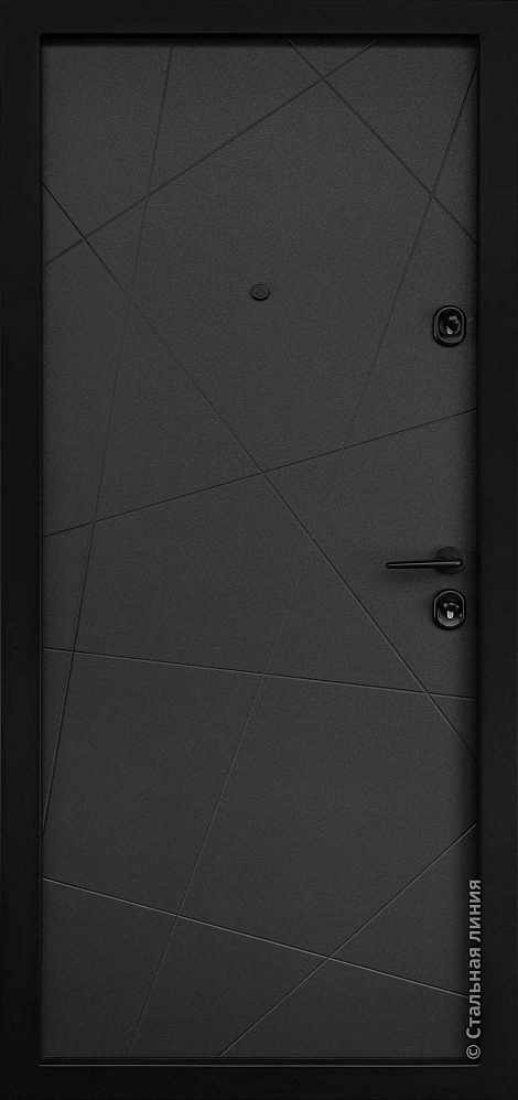 Входная дверь Клео 1 Soft Touch «Чёрный кашемир»