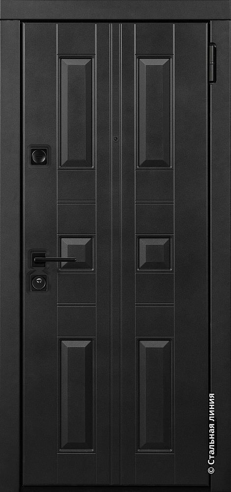 Входная дверь Палермо Z SteelLak «Чёрно-серый»