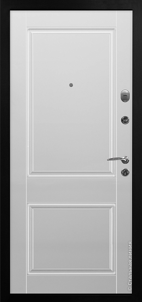 Входная дверь Белла М Имитация эмали «Белый сатин»