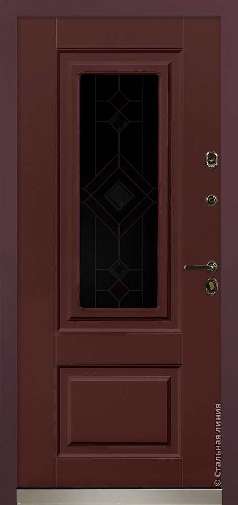 Входная дверь Беатриче Оцинкованная сталь «Марсала»