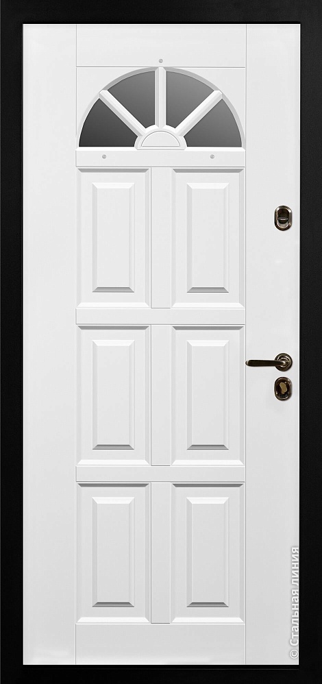 Входная дверь Кармен 1 SteelLak Protect «Белый» RAL 9003