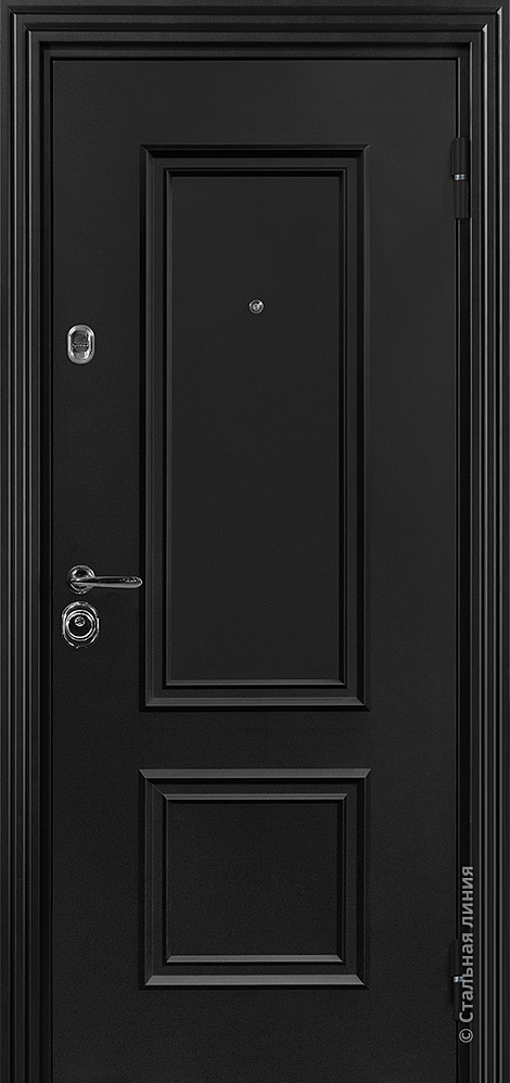 Входная дверь Ажен М Полимер «Чёрный»