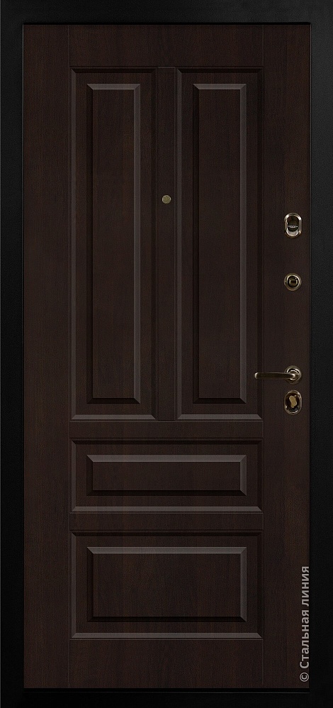 Входная дверь Олеандр 2 SteelTex «Тик» с чёрной патиной