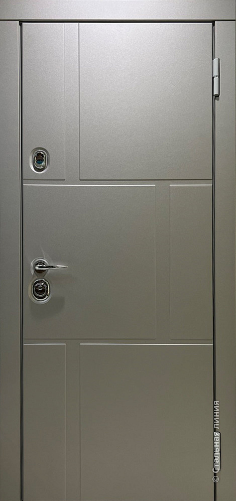 Входная дверь Сильвия SteelLak «Платиновый серый» RAL 7036