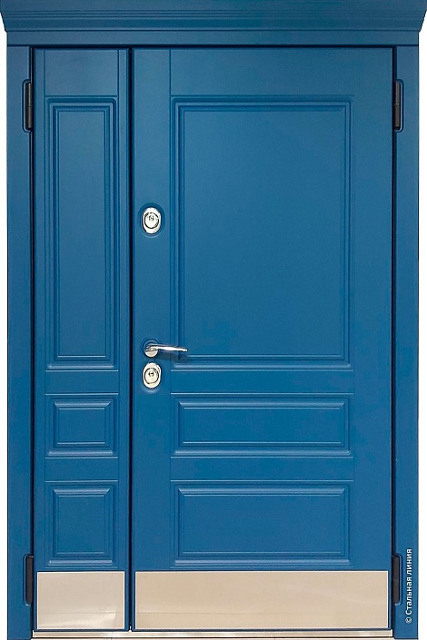 Входная дверь Оксфорд SteelLak Protect «Синий» RAL 5001