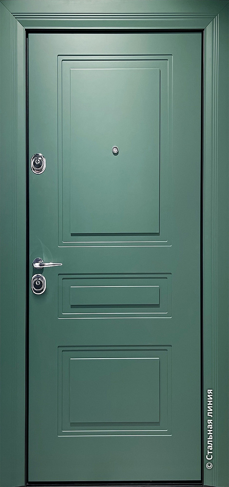 Входная дверь Элати SteelLak «Зелёный турмалин»